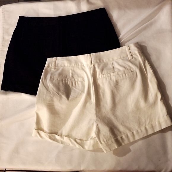 2 pr F21 shorts high-waisted cuffed 26" waist - Picture 2 of 6